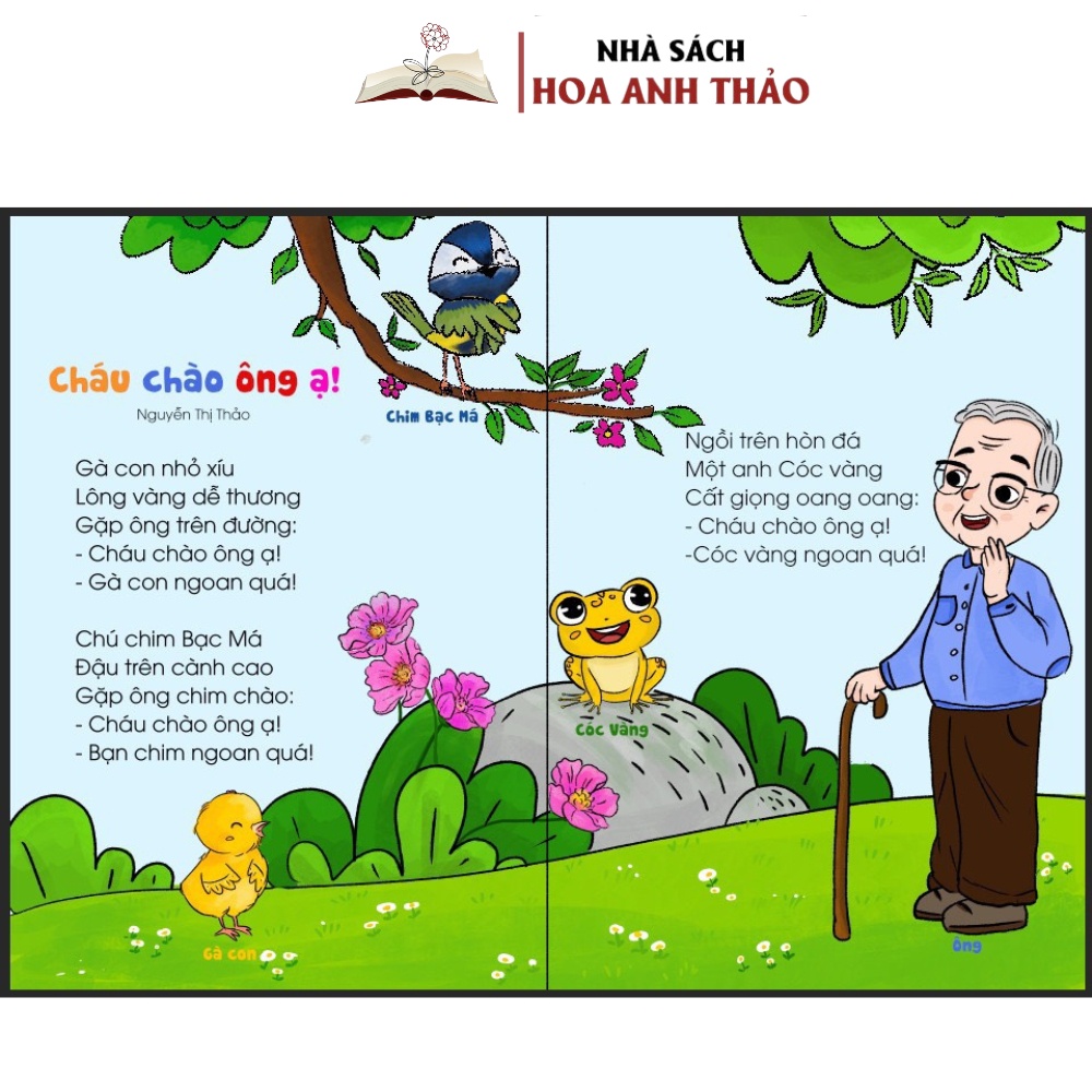 Sách - Thơ Cho Bé Học Nói - Giúp Bé Phát Triển Ngôn Ngữ Và Giao Tiếp - Phát Triển IQ, EQ