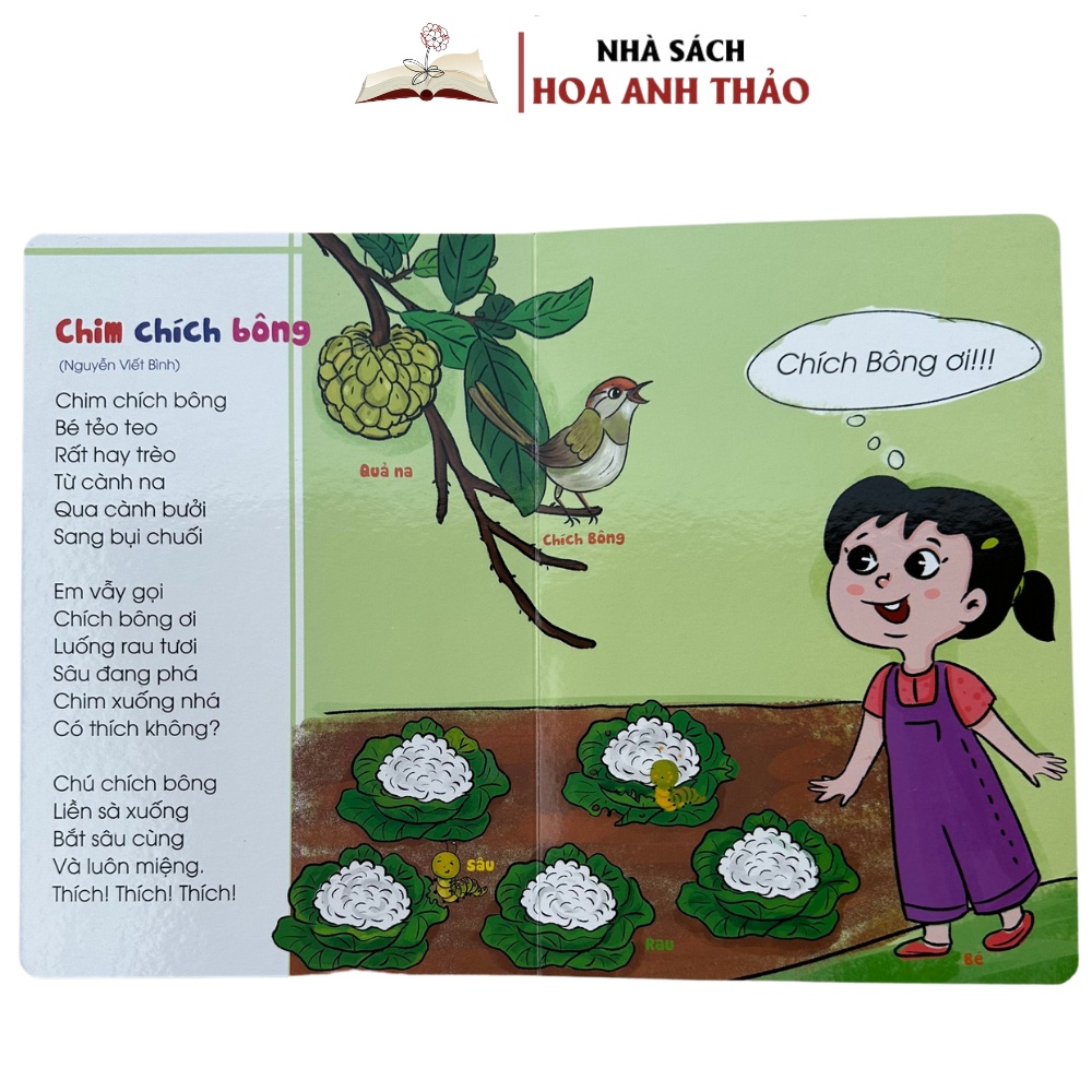Sách - Thơ Cho Bé Học Nói - Giúp Bé Phát Triển Ngôn Ngữ Và Giao Tiếp - Phát Triển IQ, EQ