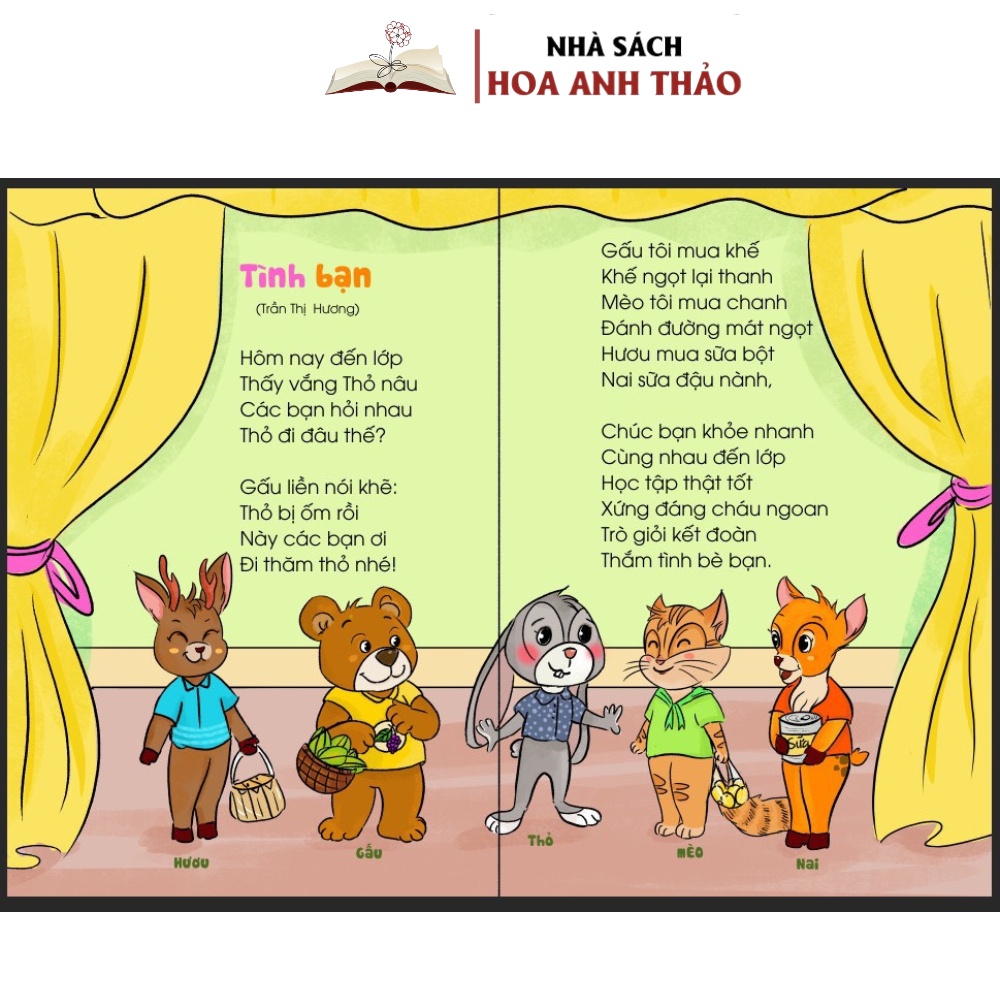 Sách - Thơ Cho Bé Học Nói - Giúp Bé Phát Triển Ngôn Ngữ Và Giao Tiếp - Phát Triển IQ, EQ