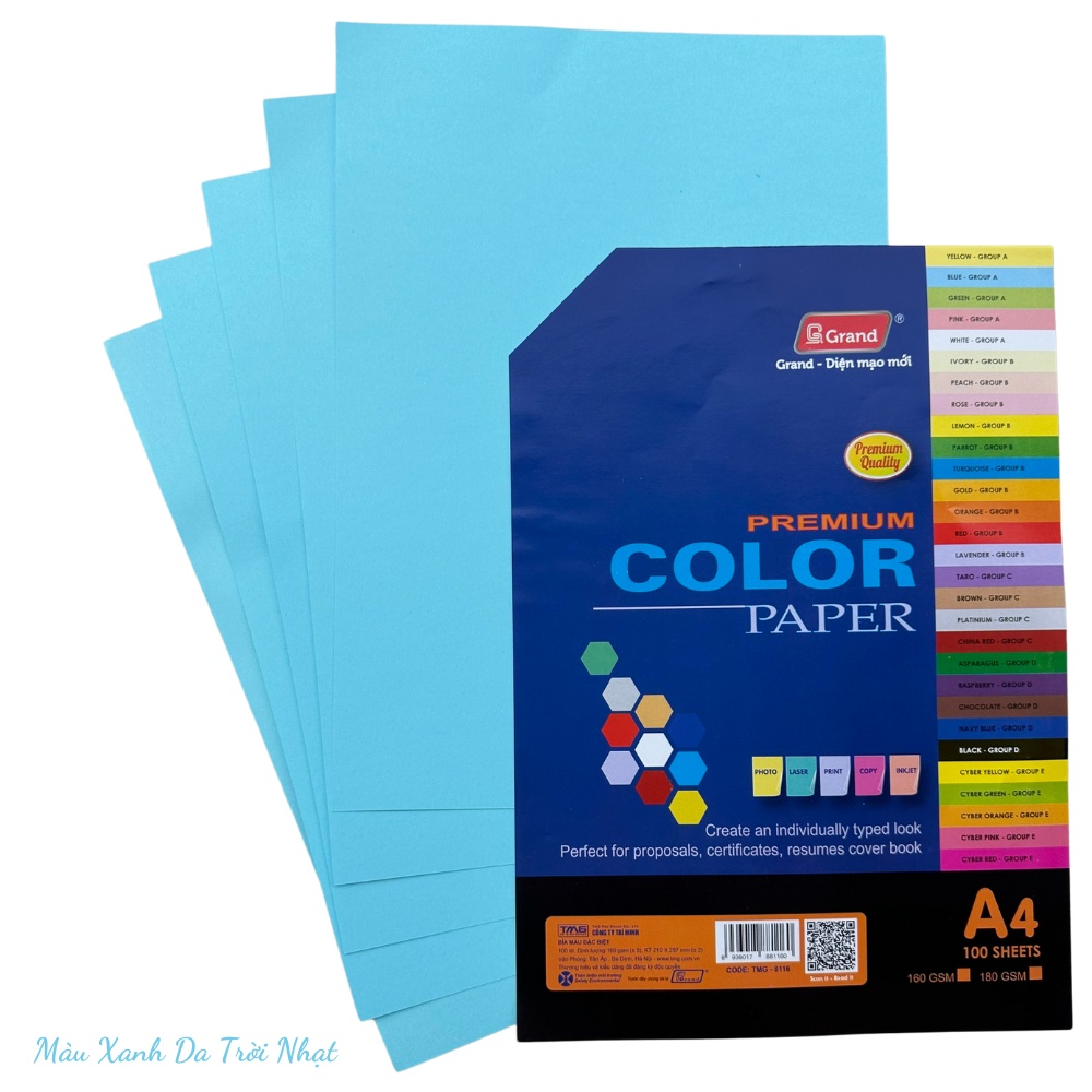 Giấy Bìa Màu A4