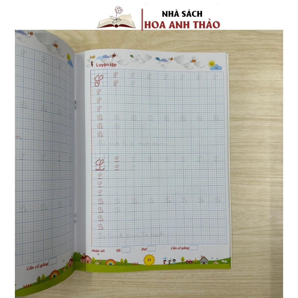 Sách Luyện viết chữ thường, chữ hoa cỡ nhỏ, theo nhóm
