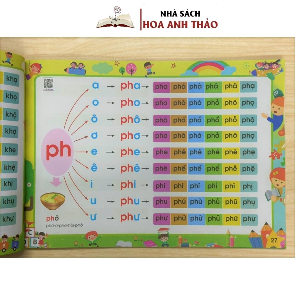 Sách - Tập đánh vần tiếng việt phiên bản mới 2023  cách ghép vần