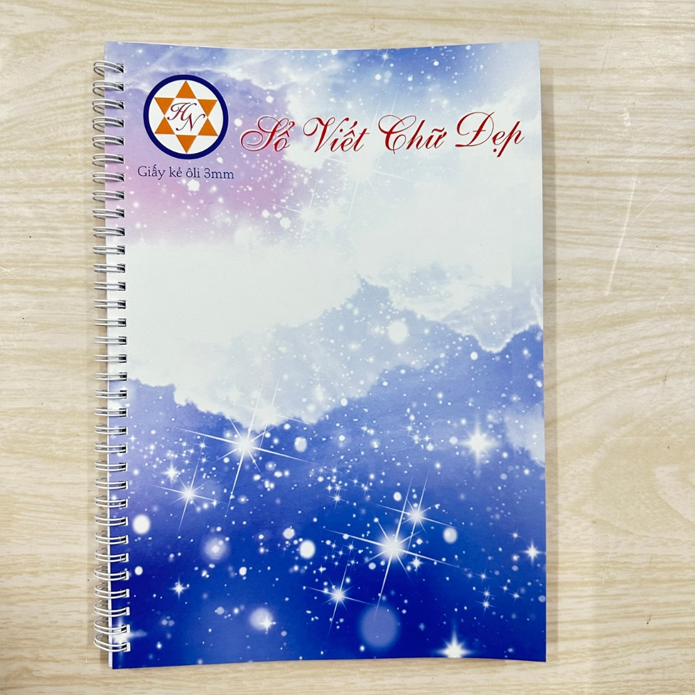 Sổ  Sổ luyện chữ có lò xo đẹp S4-A5 - 100 Trang - caro
