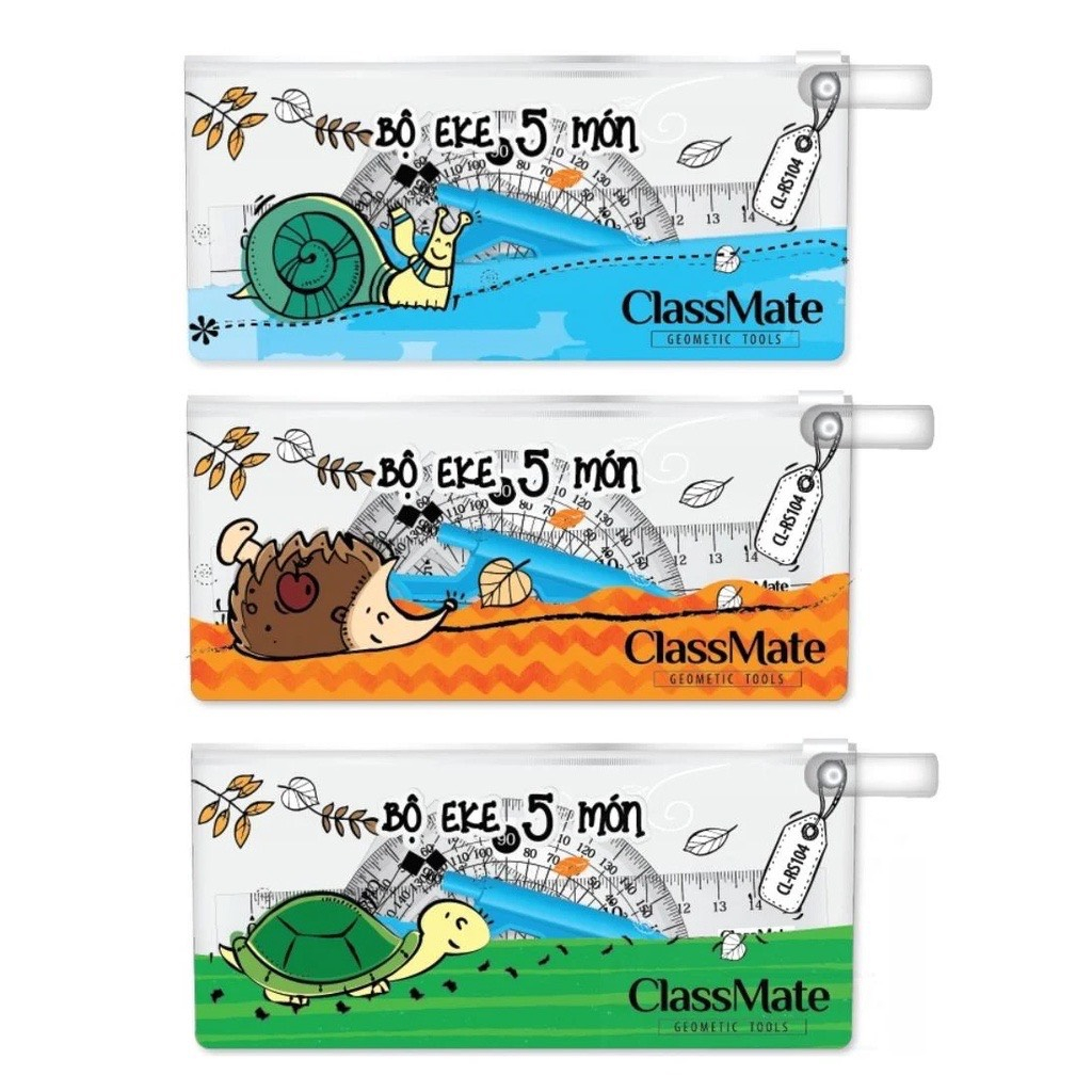 Bộ thước kẻ eke Classmate CL-RS103 - CL-RS104 - CL-RS401
