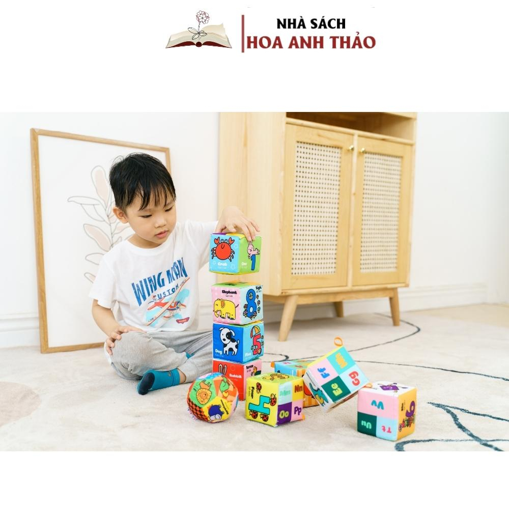 Bộ 8 Đồ Chơi Hình Khối Xúc Xắc Vui Nhộn Lalala Baby, Vừa Chơi Vừa Học Tập