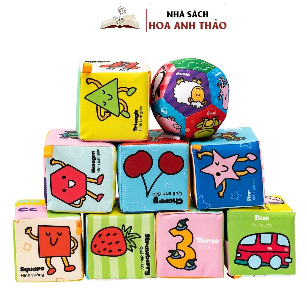 Bộ 8 Đồ Chơi Hình Khối Xúc Xắc Vui Nhộn Lalala Baby, Vừa Chơi Vừa Học Tập
