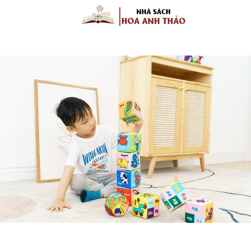 Bộ 8 Đồ Chơi Hình Khối Xúc Xắc Vui Nhộn Lalala Baby, Vừa Chơi Vừa Học Tập