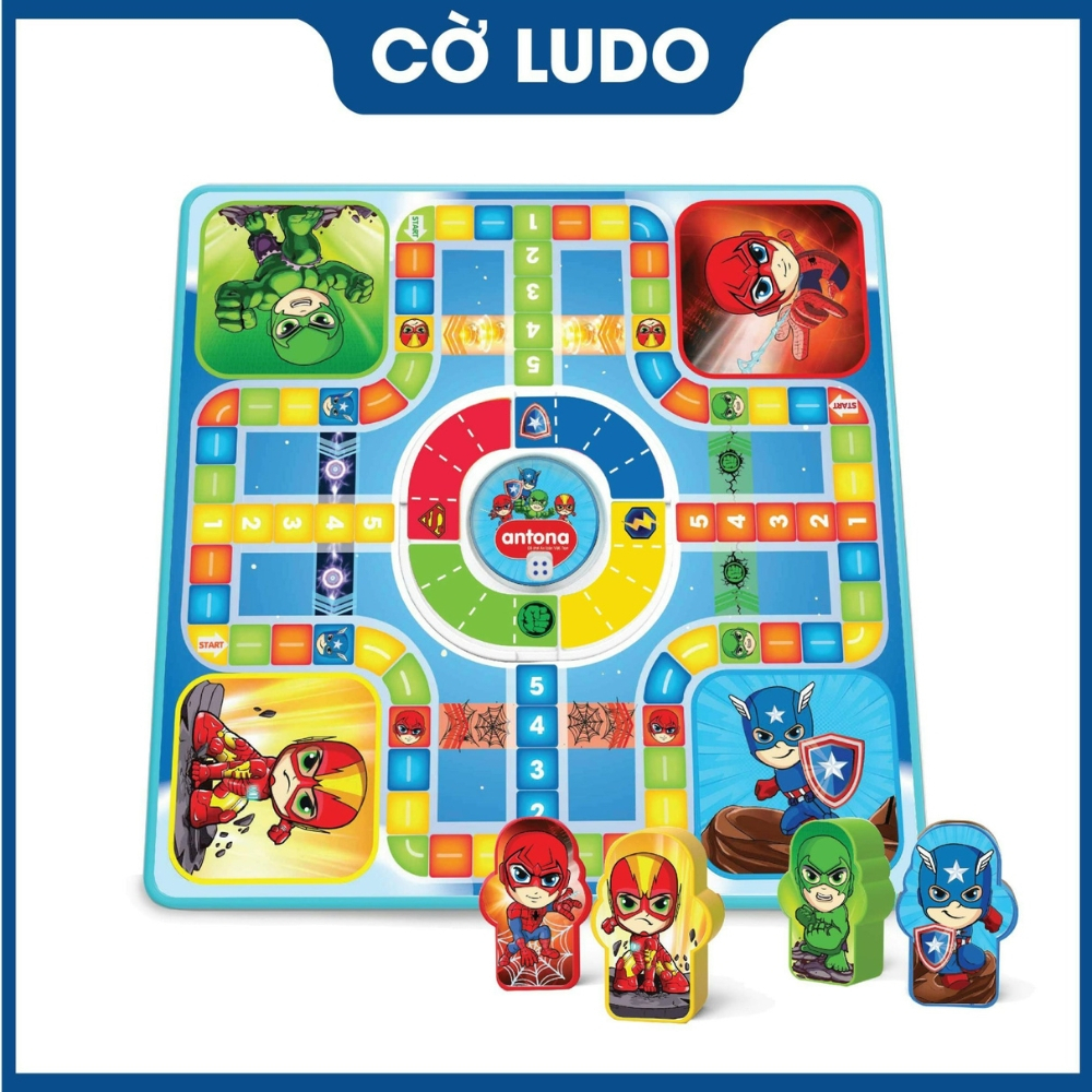 Đồ Chơi Antona 2 In 1 - Cờ LUDO (Cờ Cá Ngựa)