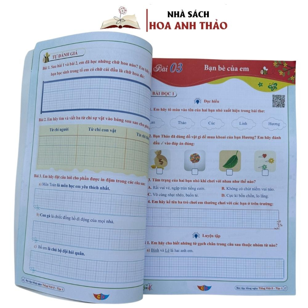 Sách Bài Tập Hằng Ngày Toán - Tiếng Việt Lớp 2 Tập 1  ( Cánh Diều )