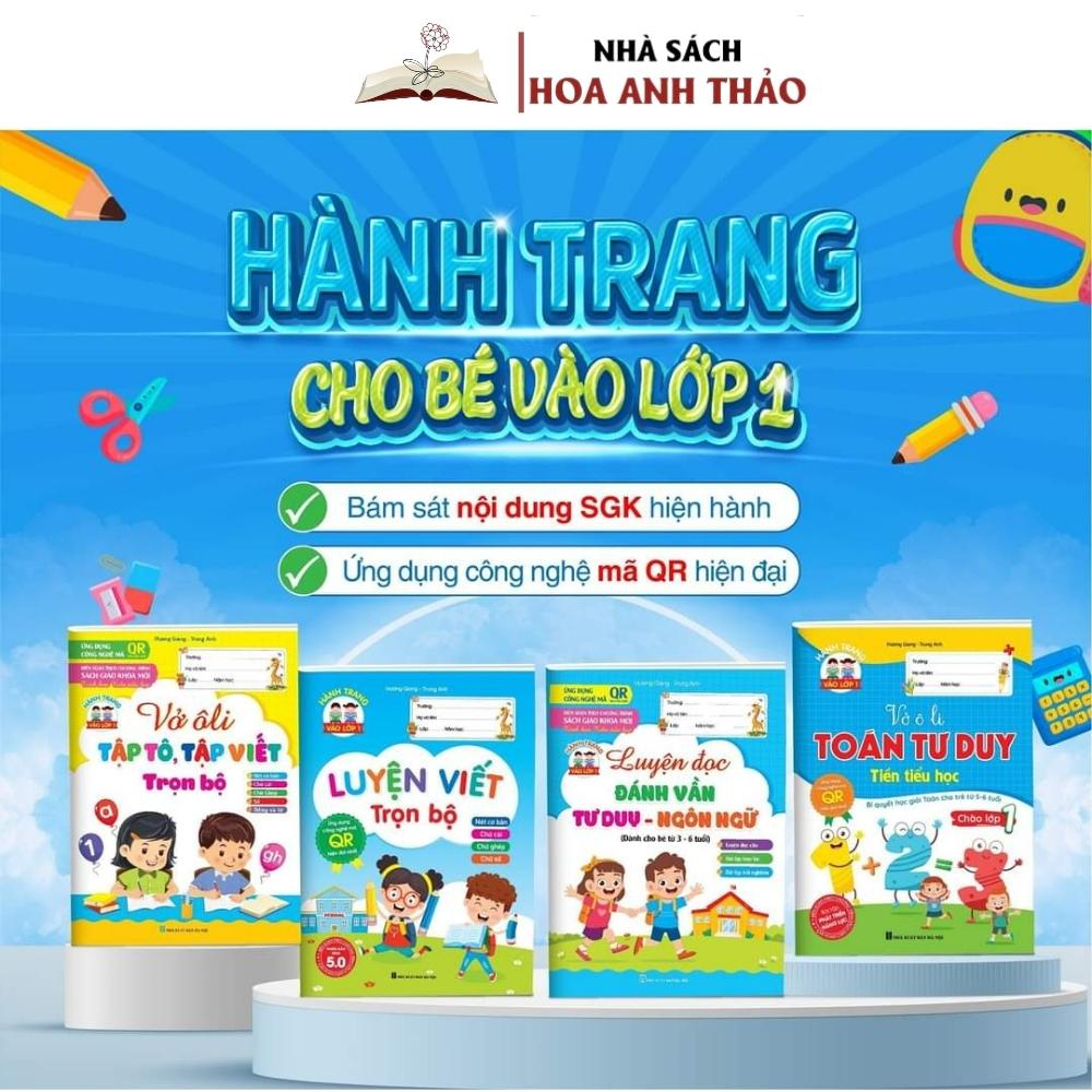 Sách - Bộ Vở Hành Trang Dành Cho Bé Vào Lớp 1 Luyện Đọc Luyện Viết Toán Tư Duy