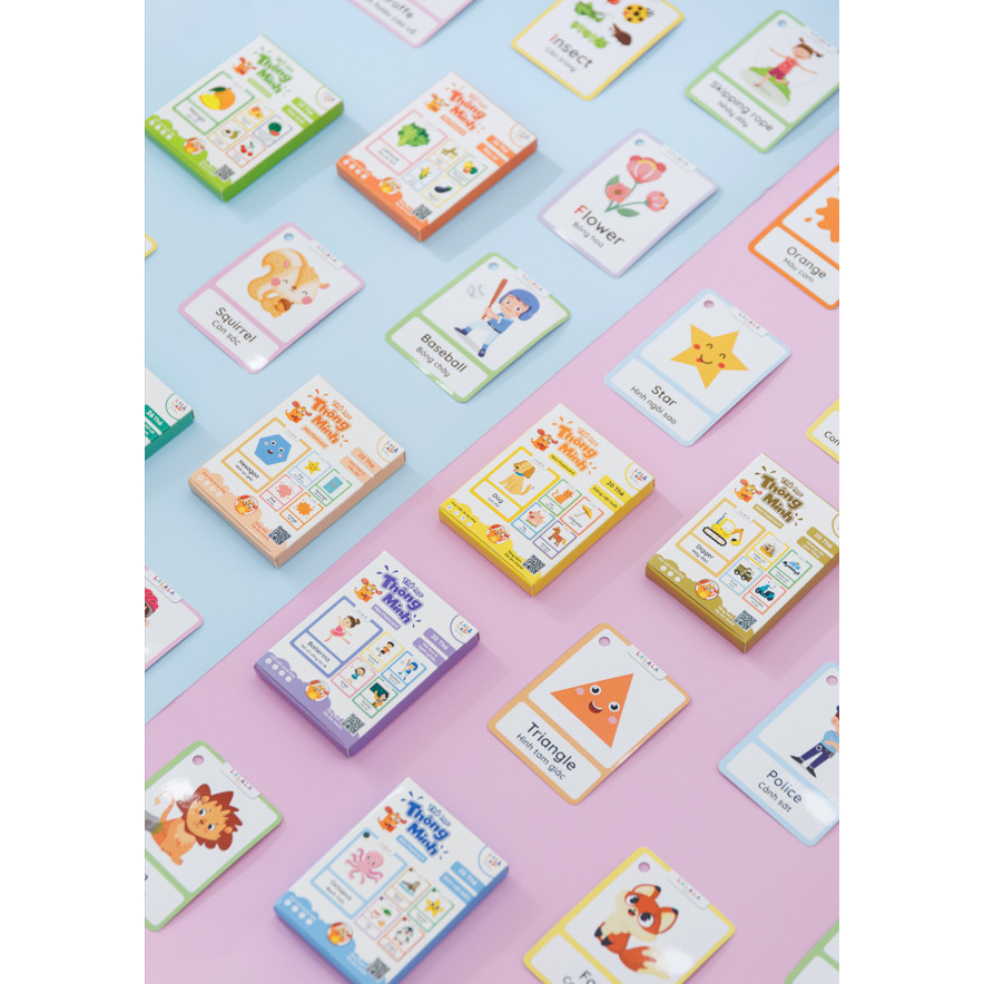 Thẻ học thông minh Mini Flashcard song ngữ Anh