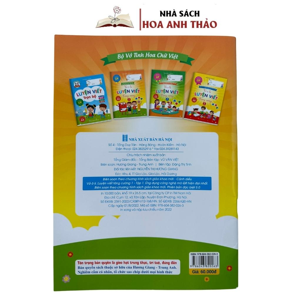 Sách - Vở Ô Li Luyện Viết Tăng Cường - Lớp 1 Cánh Diều - Phiên Bản 5.0 Quét Mã QR Video Hướng Dẫn Cách Viết