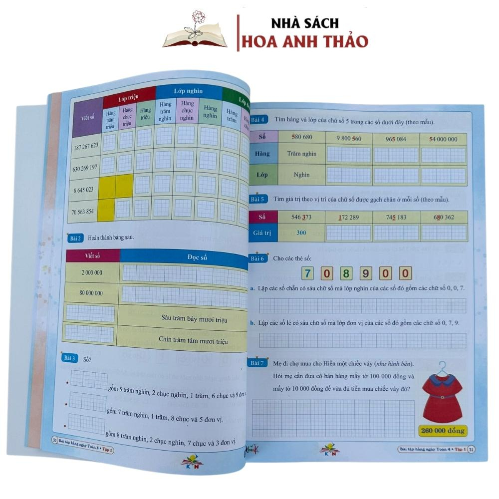 Sách - Combo Bài Tập Hằng Ngày Toán - Tiếng Việt Lớp 4 Tập 1 Kết Nối Tri Thức Với Cuộc Sống