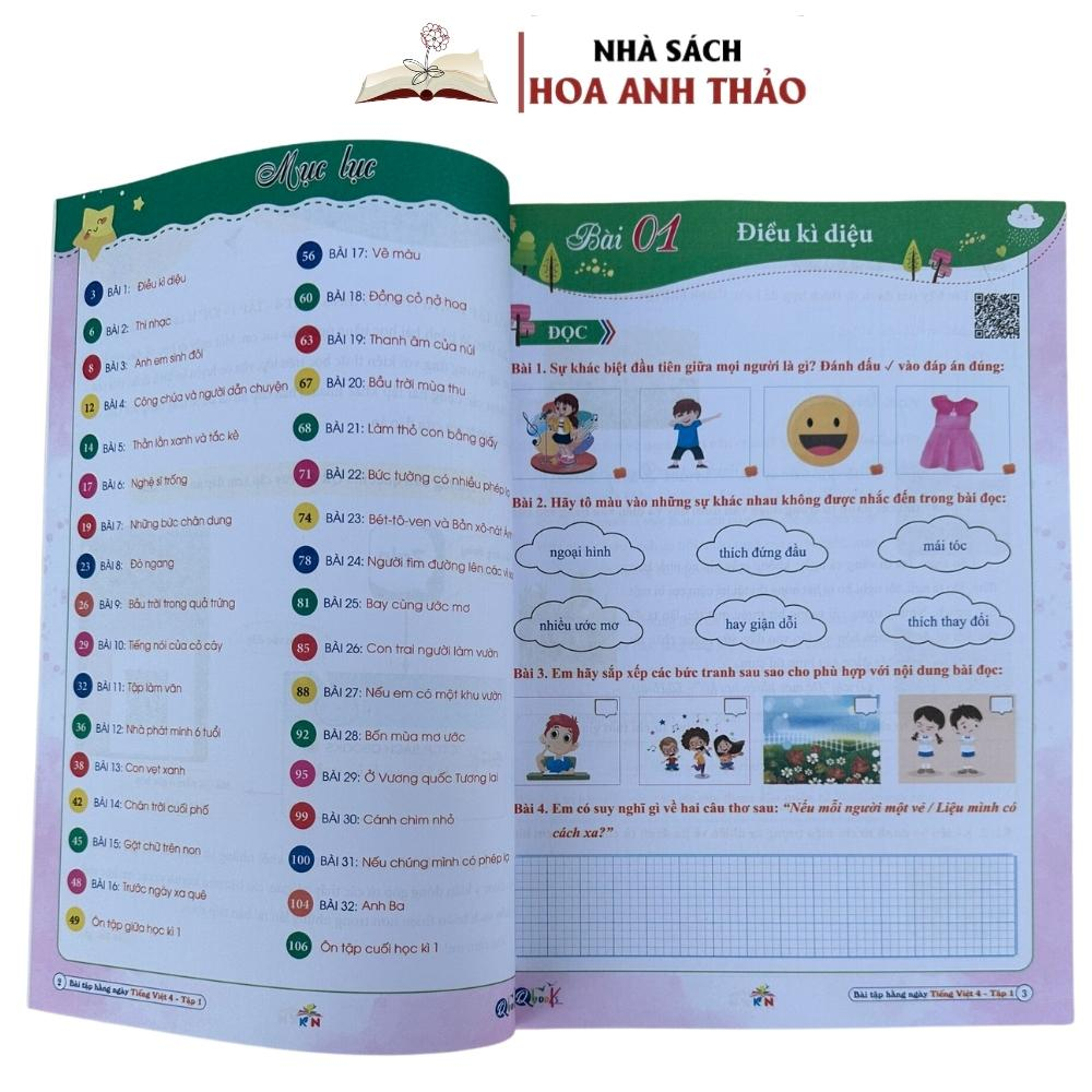 Sách - Combo Bài Tập Hằng Ngày Toán - Tiếng Việt Lớp 4 Tập 1 Kết Nối Tri Thức Với Cuộc Sống