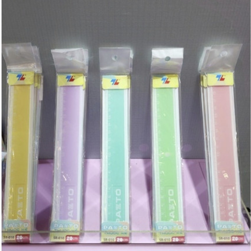 Thước Kẻ THIÊN LONG Màu Pastel 20cm SR - 010