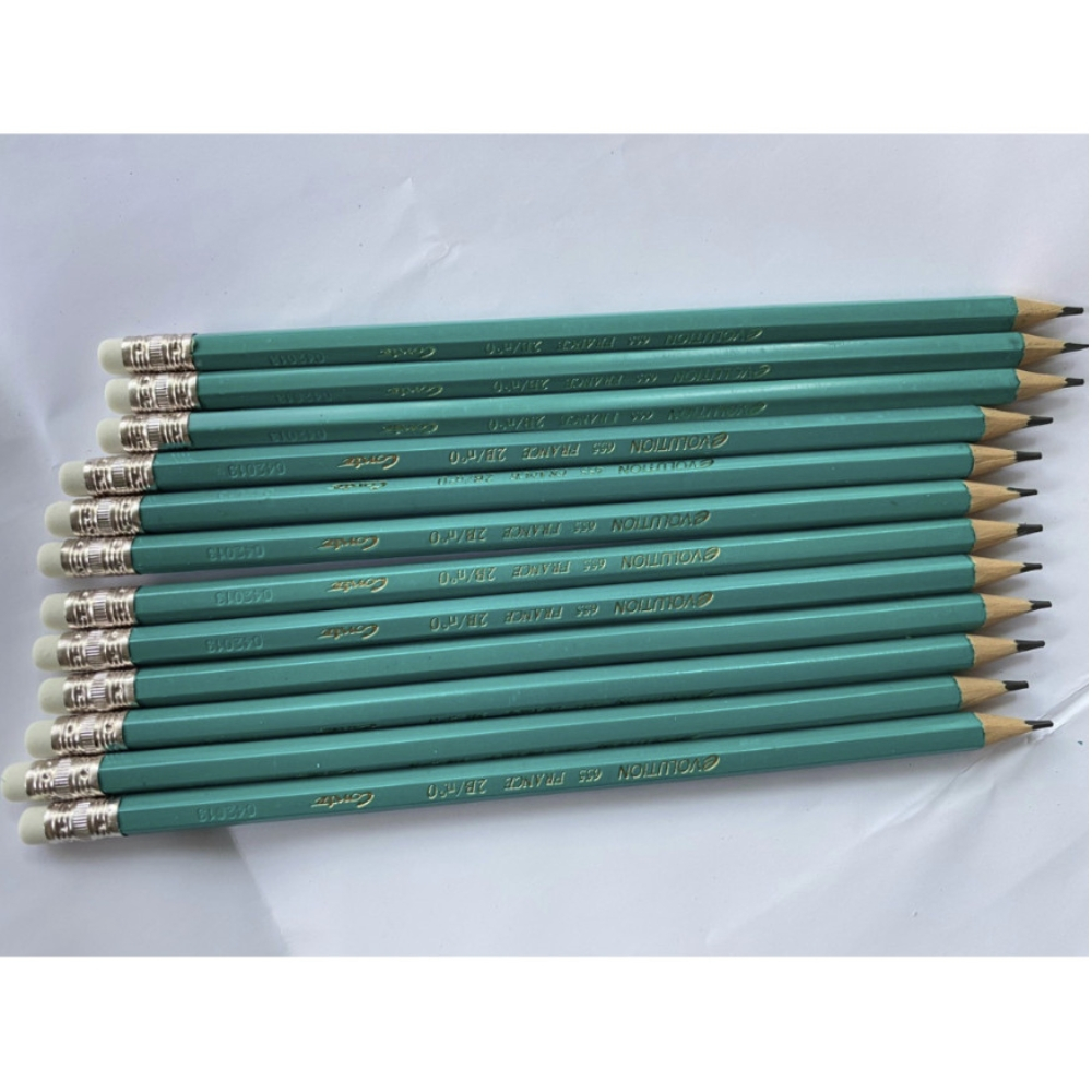 Hộp 12 Bút Chì Pháp 2B Conte Có Tẩy