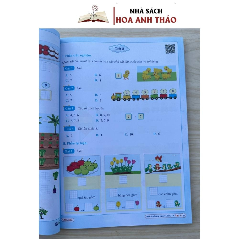 Sách - Combo Bài Tập Hằng Ngày Toán, Tiếng Việt Lớp 1 Tập 1 ( Cánh Diều )