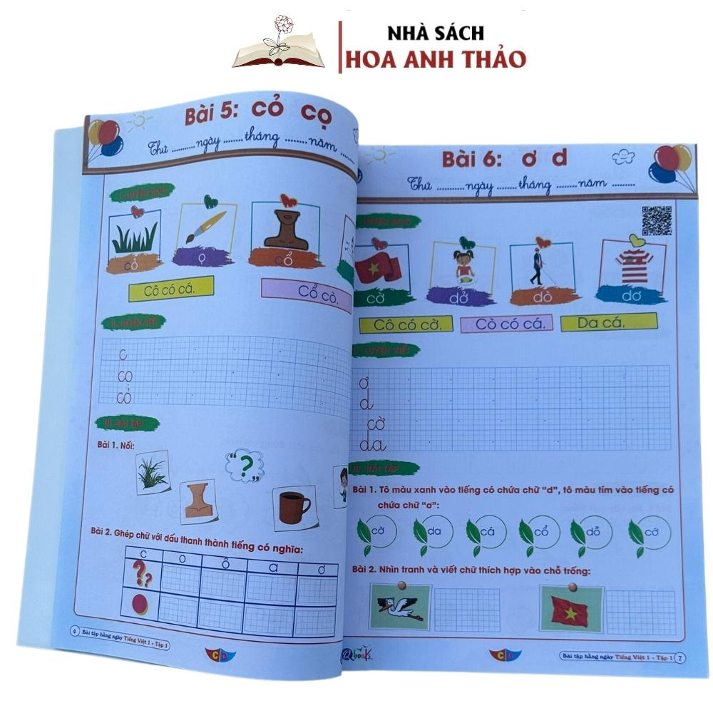 Sách - Combo Bài Tập Hằng Ngày Toán, Tiếng Việt Lớp 1 Tập 1 ( Cánh Diều )