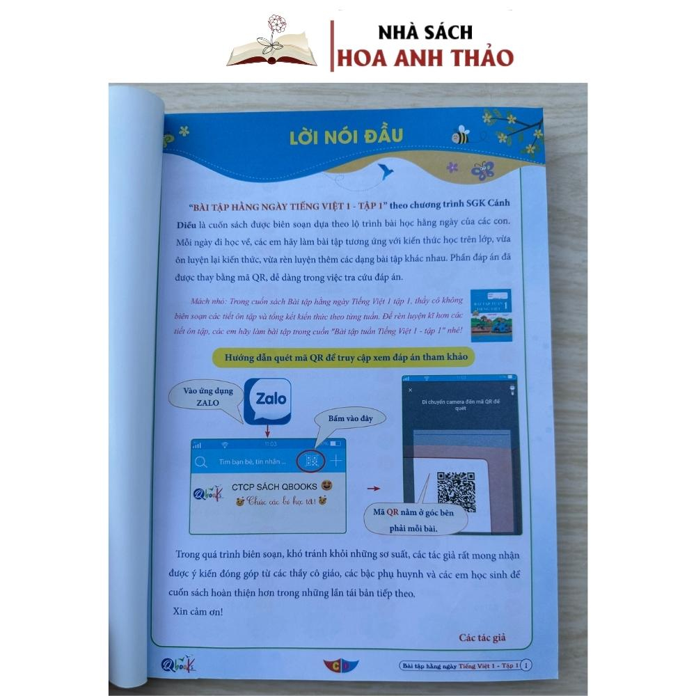 Sách - Combo Bài Tập Hằng Ngày Toán, Tiếng Việt Lớp 1 Tập 1 ( Cánh Diều )