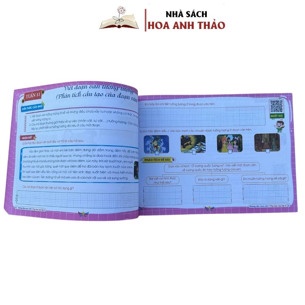 Sách  Hướng Dẫn Cách Viết Tập Làm Văn Lớp 4 Biên Soạn Theo Chương Trình SGK Mới