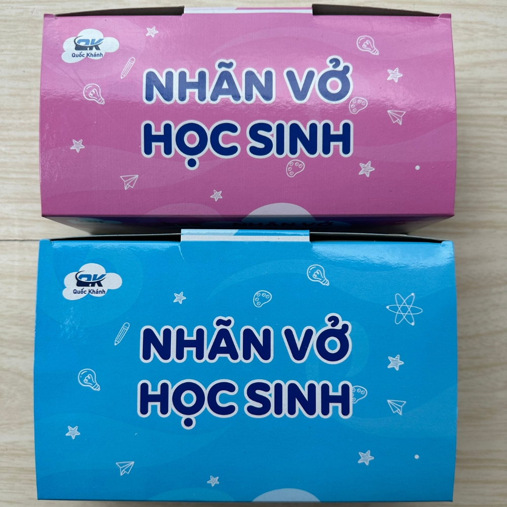 Tập Nhãn Vở  12 Nhãn Kèm Bảng Tên