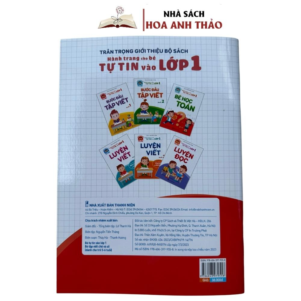Sách - Bé Tập Viết Chữ Và Số Theo Nhóm Chữ, Nét Cơ Bản Tự Tin Vào Lớp 1