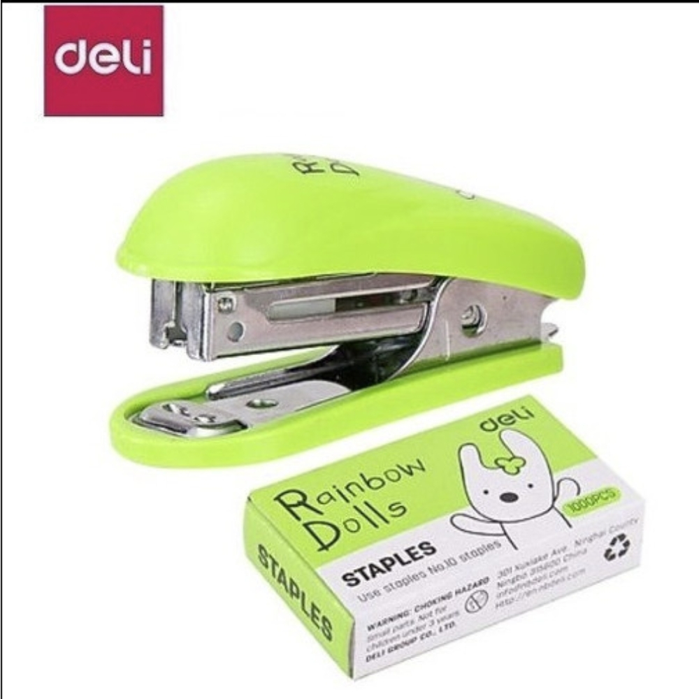 Dập Ghim Số 10 Mini Deli Stapler 0253 ( Kèm Hộp Ghim )