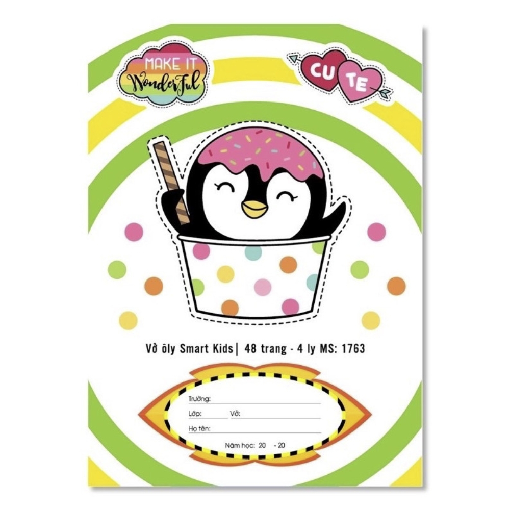 Set 10 Vở Ôly Hải Tiến Smart Kids 48 Trang ( MS : 1763 )