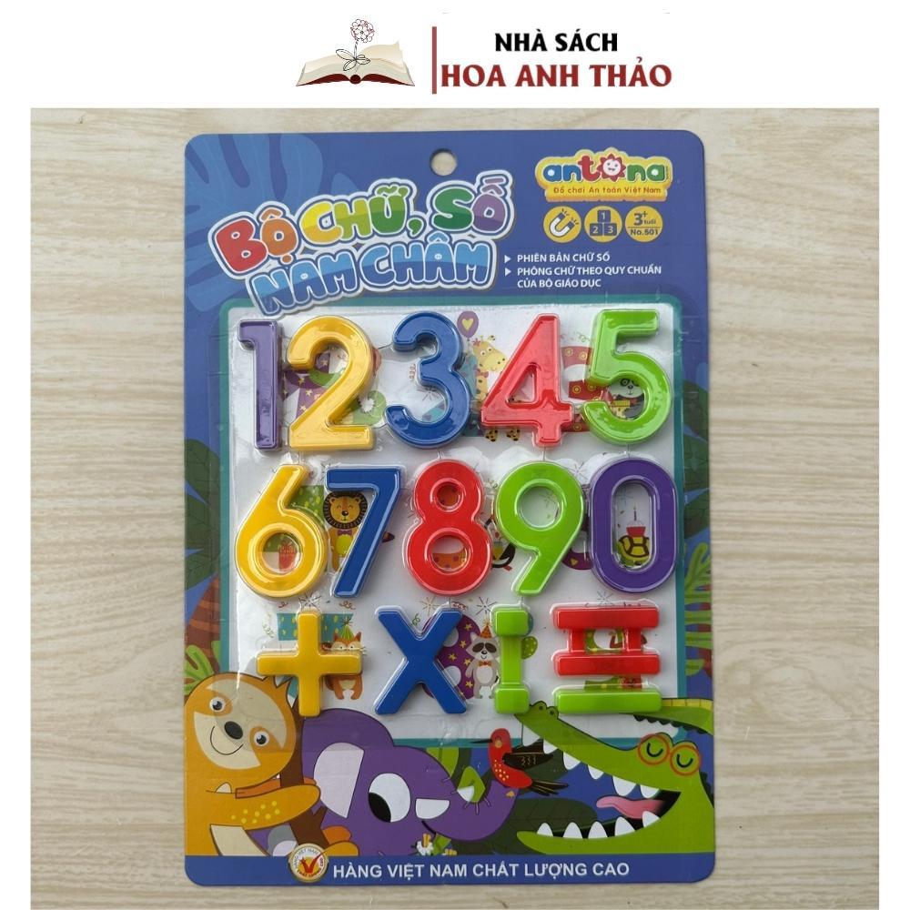 Bộ chữ cái và bộ chữ số nam châm từ nhựa an toàn cho bé hàng Antona