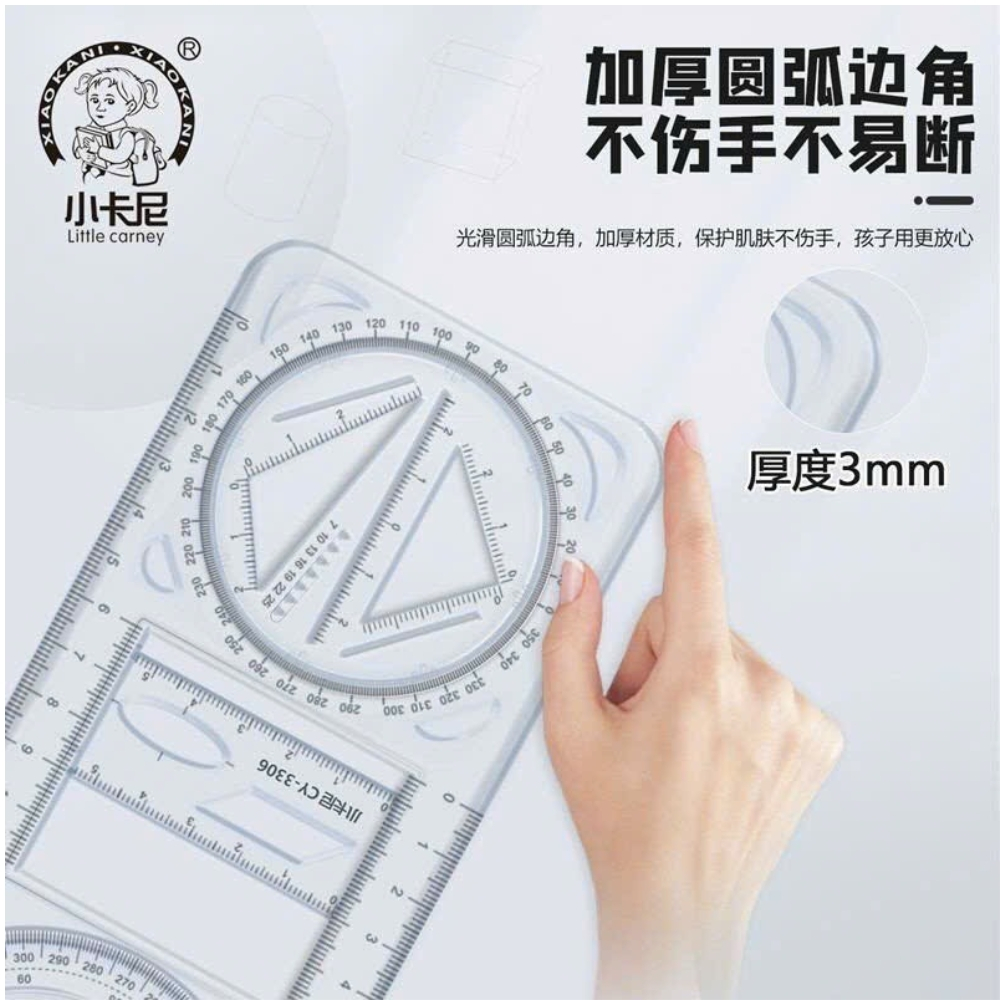 Thước Kẻ Đa Năng Vẽ Hình Học Tiện Dụng ( CY-3306 )