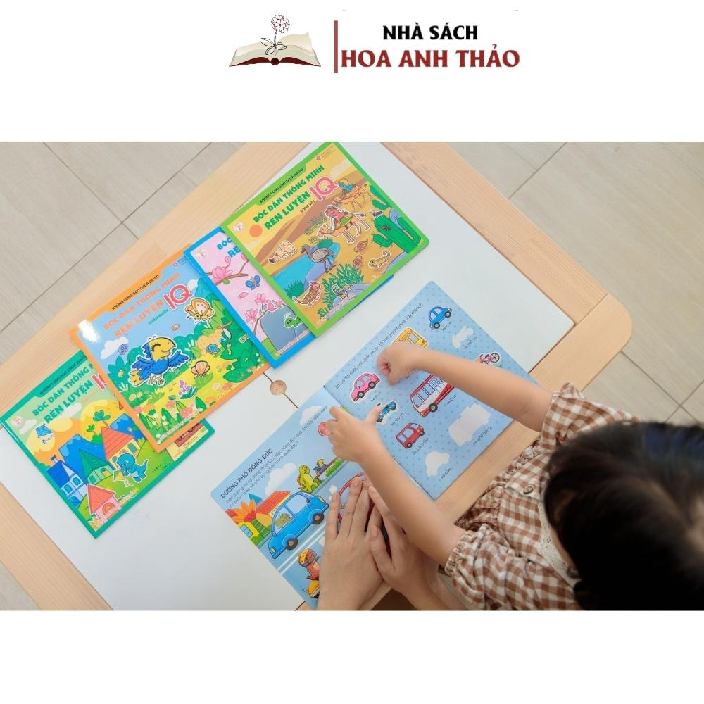 Sách - Bóc Dán Thông Minh Rèn Luyện IQ Khủng Long Bảo Chúa DAVID Dán Đi Dán Lại Nhiều Lần