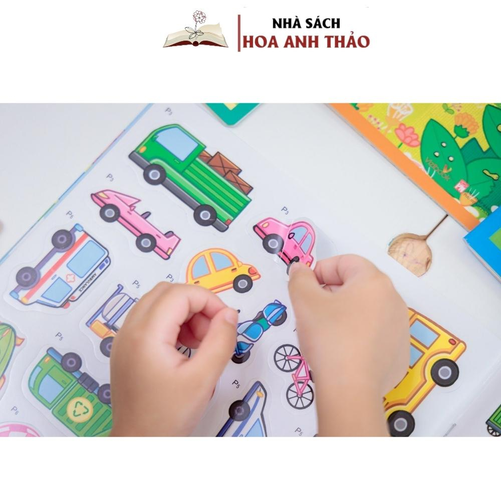 Sách - Bóc Dán Thông Minh Rèn Luyện IQ Khủng Long Bảo Chúa DAVID Dán Đi Dán Lại Nhiều Lần