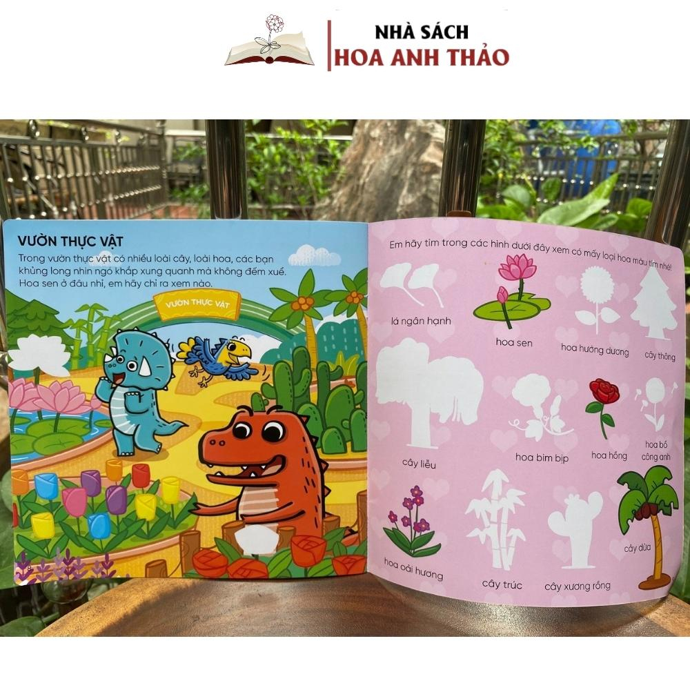 Sách - Bóc Dán Thông Minh Rèn Luyện IQ Khủng Long Bảo Chúa DAVID Dán Đi Dán Lại Nhiều Lần