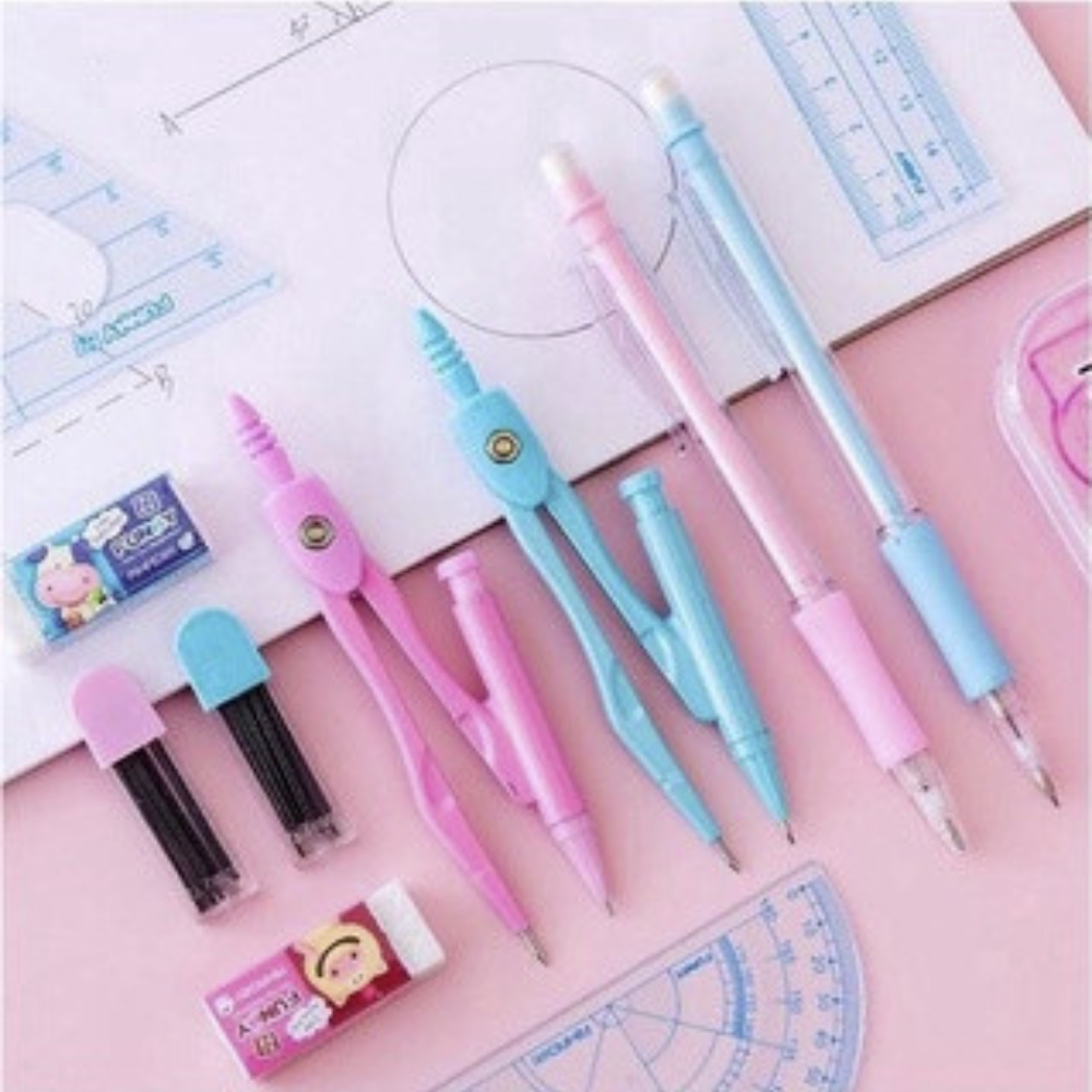 Bộ Thước Kẻ Eke Compa 8 Sản Phẩm Aihao 7701
