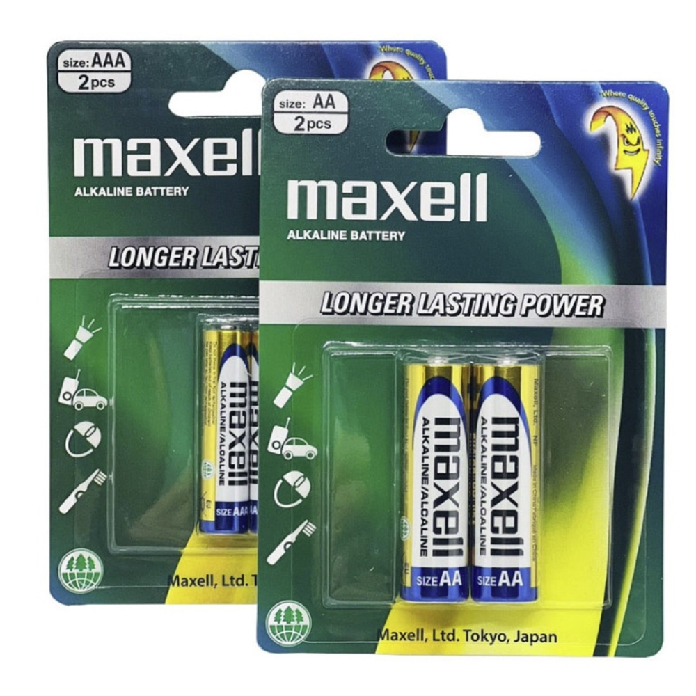 Pin AA , Pin AAA Maxell Alkaline 1.5V Vỉ 2 Viên Chính Hãng
