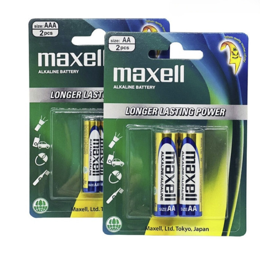 Pin AA , Pin AAA Maxell Alkaline 1.5V Vỉ 2 Viên Chính Hãng