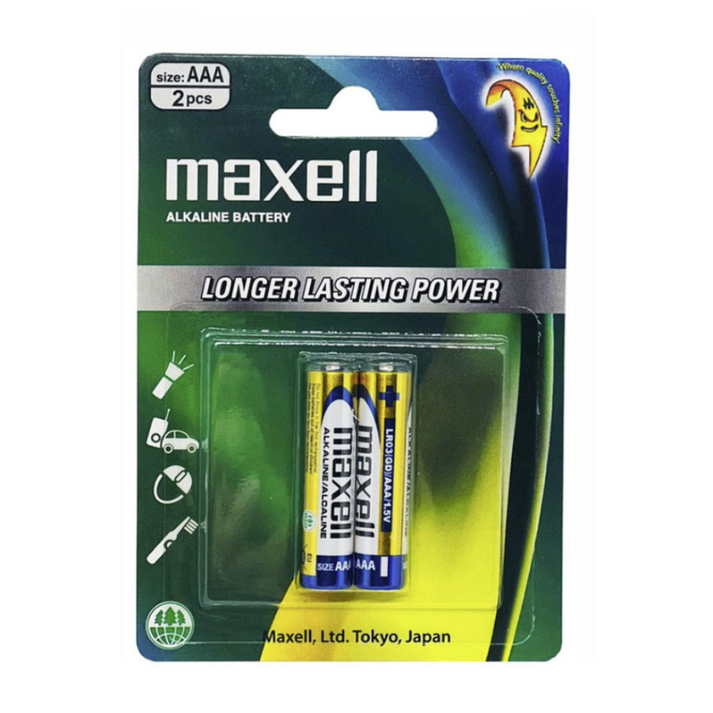 Pin AA , Pin AAA Maxell Alkaline 1.5V Vỉ 2 Viên Chính Hãng