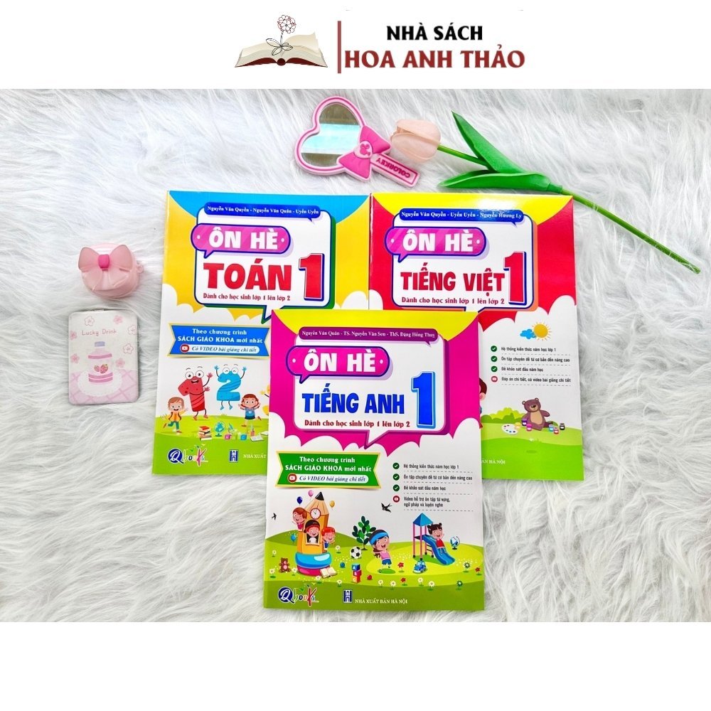 Sách - Combo Ôn Hè Toán - Tiếng Việt và Tiếng Anh 1 - Dành cho học sinh lớp 1 lên lớp 2 (Combo 3 quyển)