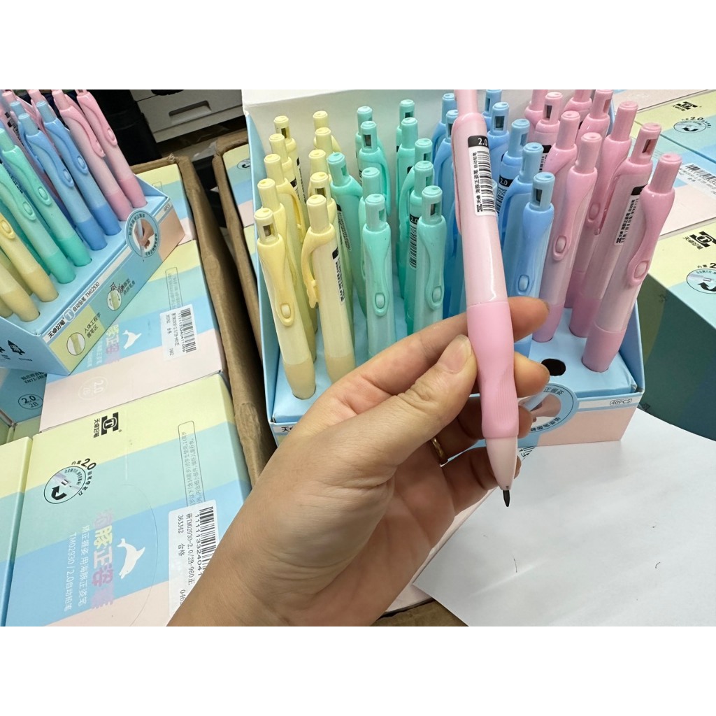Bút Chì Cá Heo Tập Viết - Bút Chì Bấm 2B Giúp Bé Cầm Bút Đúng Tư Thế Viết Lâu Không Đau, Không Mỏi Tay