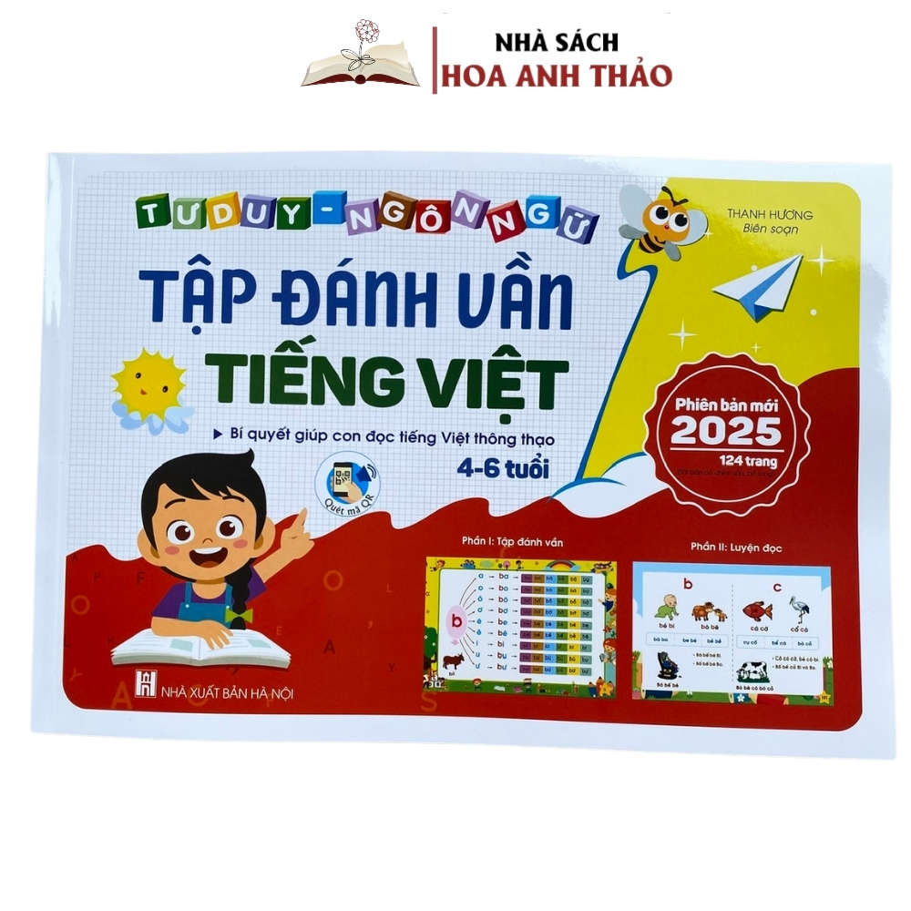 Sách - Tập đánh vần tiếng việt phiên bản mới 2025 kèm file đọc và video hướng dẫn cách ghép vần