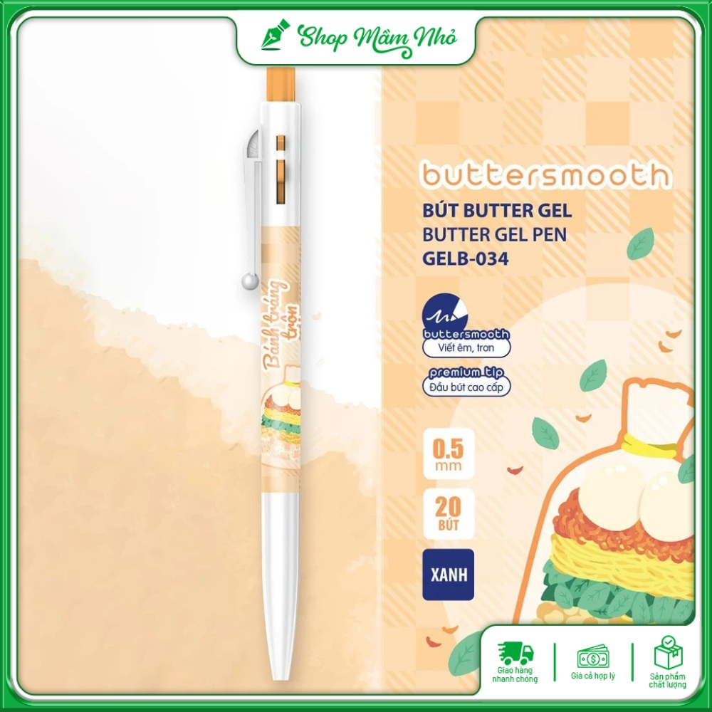 Bút GelB-034 Thiên Long mực xanh