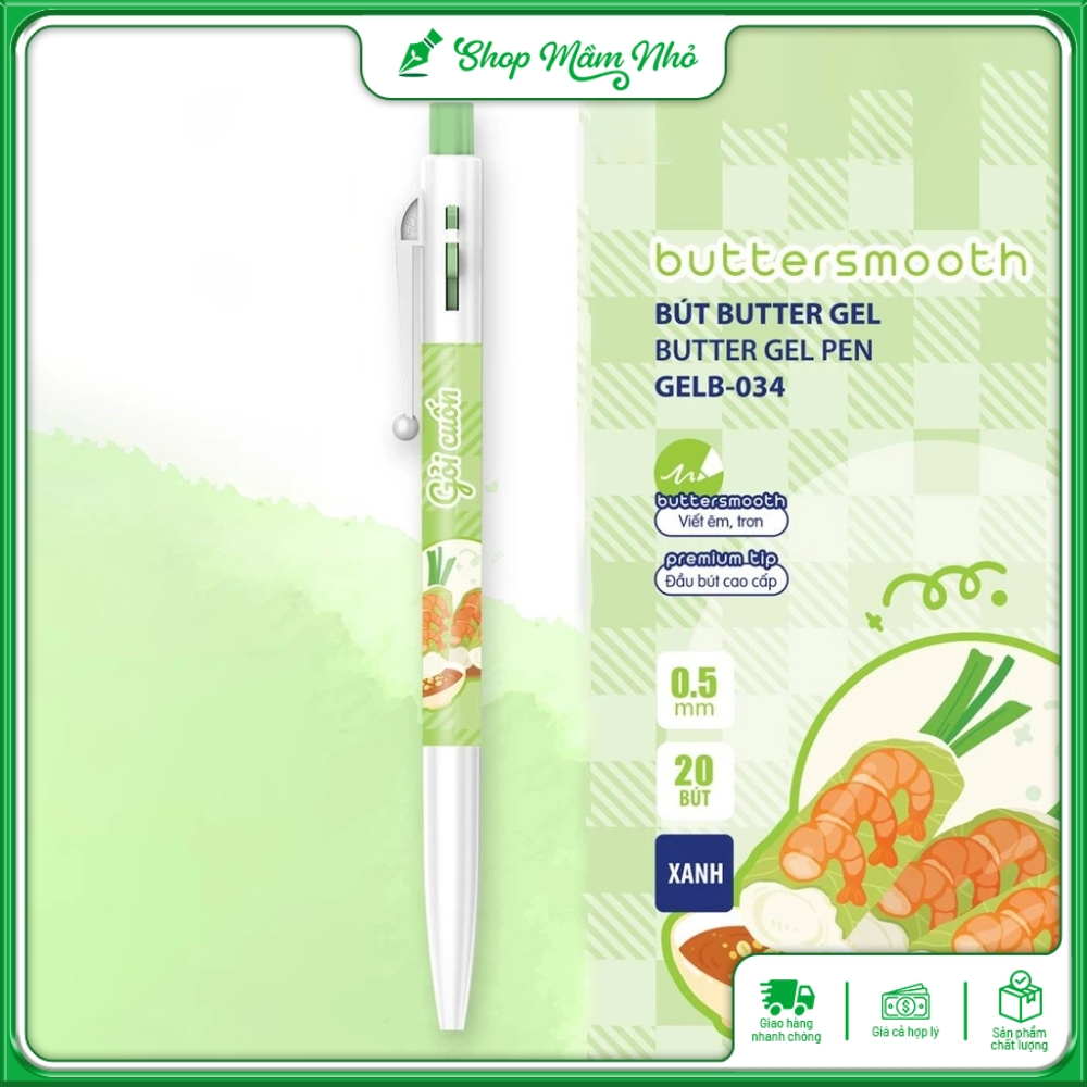 Bút GelB-034 Thiên Long mực xanh