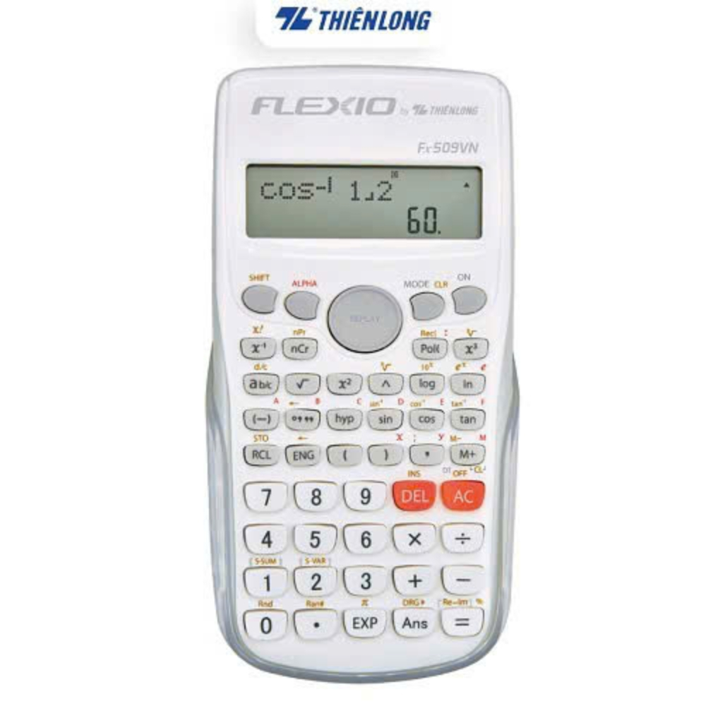 Máy Tính Khoa Học Thiên Long Flexio Fx509VN - Có 244 Tính Năng, Màn Hình Hiển Thị 2 Dòng
