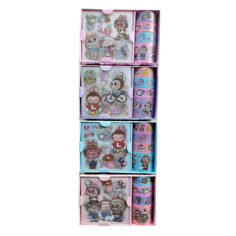 Sticker Hộp Labubu - Hình Dán Sticker Nhiều Mẫu Ngẫu Nhiên Làm Quà Tặng