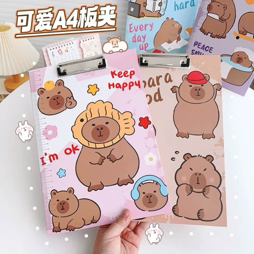 Bìa Trình Ký A4 Capybara Họa Tiết Dễ Thương