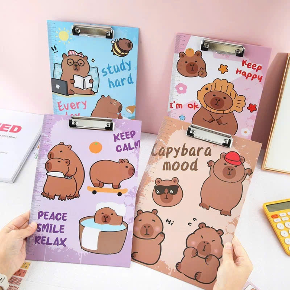 Bìa Trình Ký A4 Capybara Họa Tiết Dễ Thương