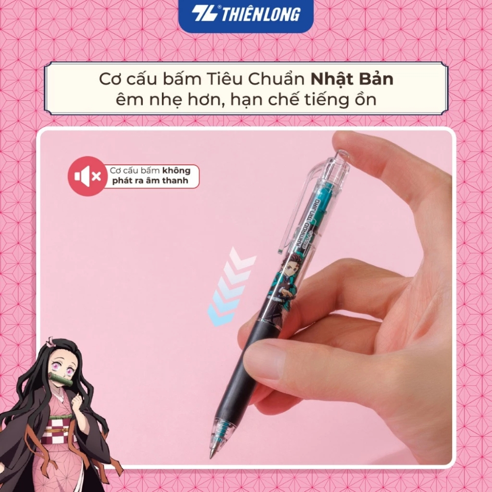 Bút Gel Thiên Long Gel-033/DS  Demon Slayer -  Viết êm, nhanh khô.
