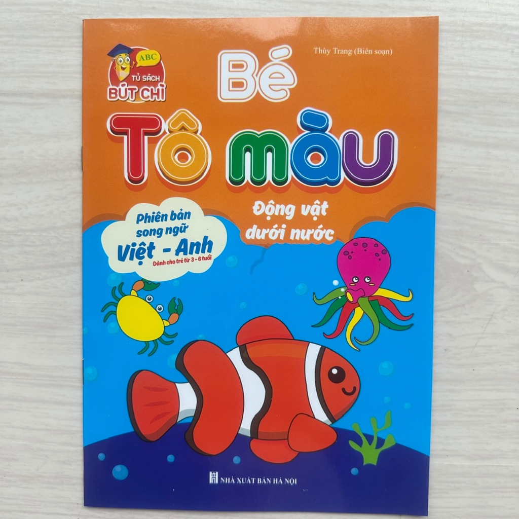 Sách Bé Tô Màu Phiên Bản Song Ngữ Việt Anh 3-6 Tuổi Nhiều Chủ Đề