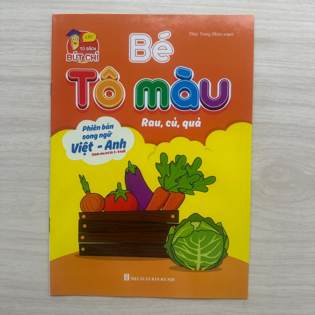 Sách Bé Tô Màu Phiên Bản Song Ngữ Việt Anh 3-6 Tuổi Nhiều Chủ Đề