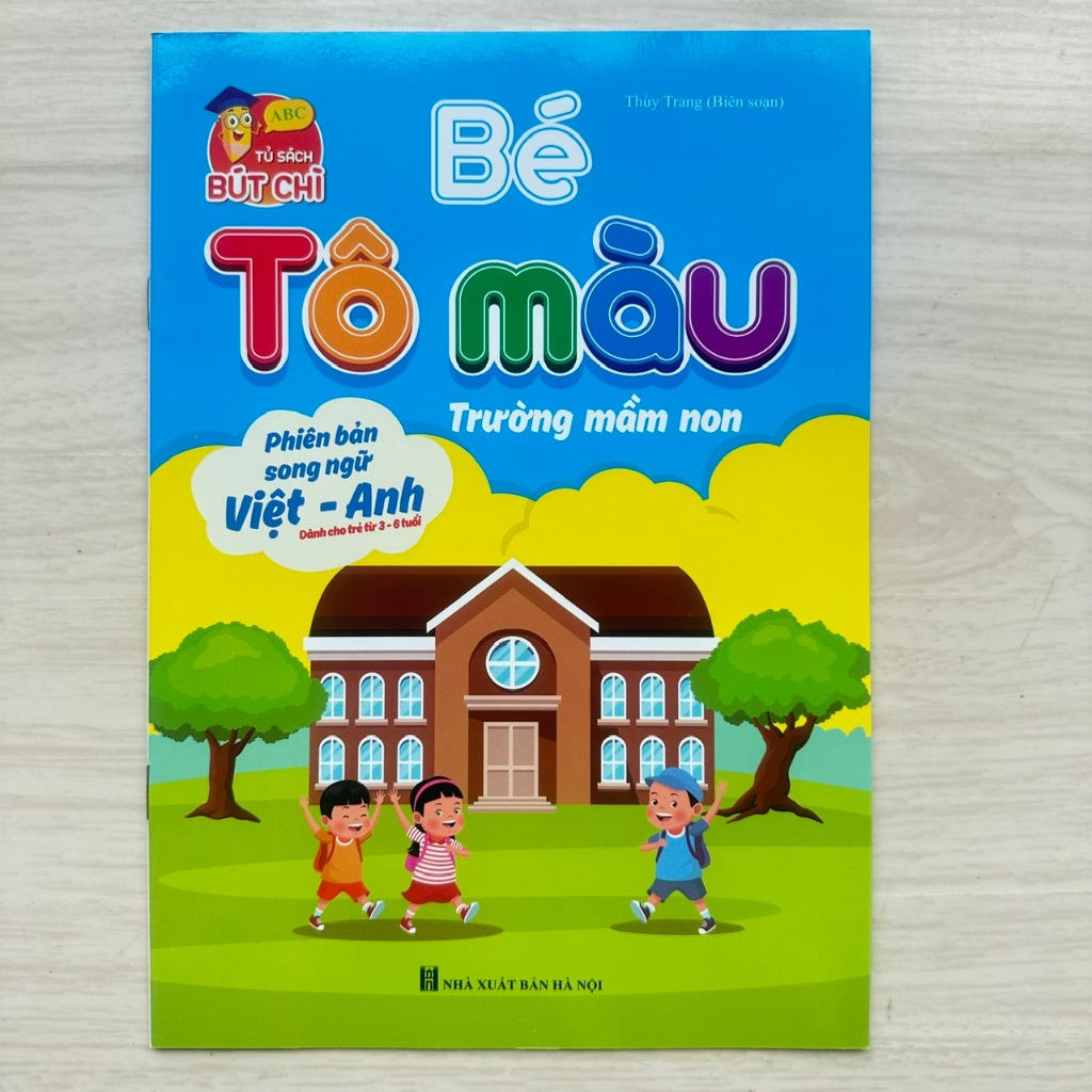 Sách Bé Tô Màu Phiên Bản Song Ngữ Việt Anh 3-6 Tuổi Nhiều Chủ Đề
